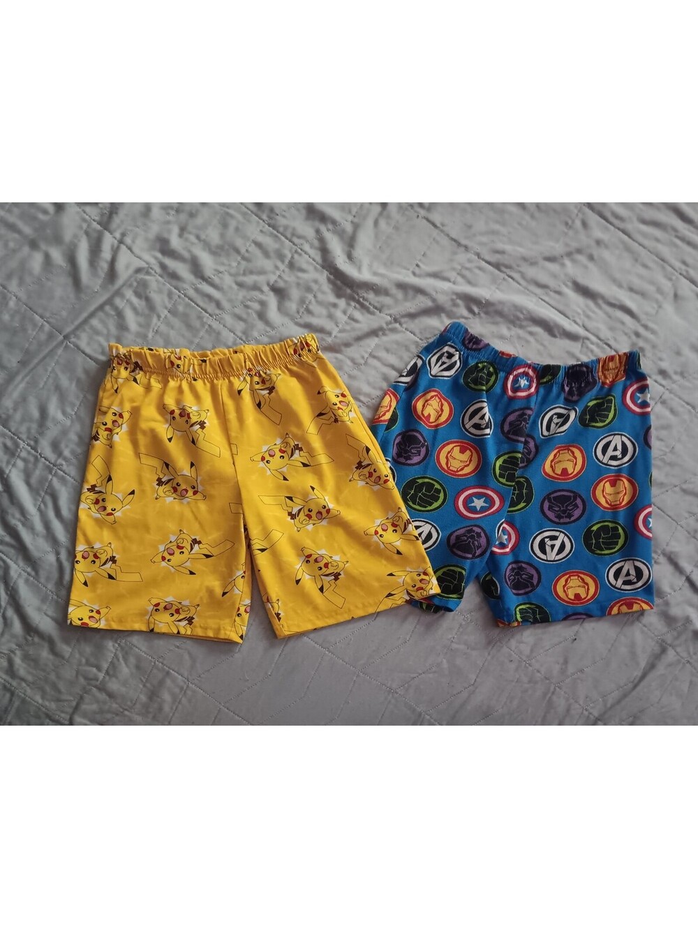 Boys size 8 sleep shorts. Pokemon and Avengers.